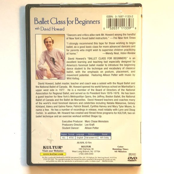 DVD- Ballet Class for Beginners, David Howard - Picture 2 of 3